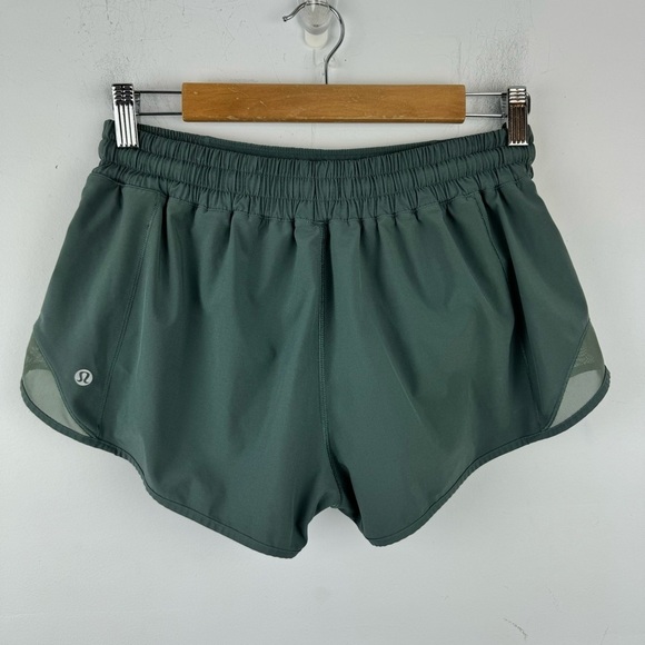 Lululemon Hotty Hot Short II 2.5" Dark Forest Lined Size 10 Athleisure Shorts - Picture 9 of 16
